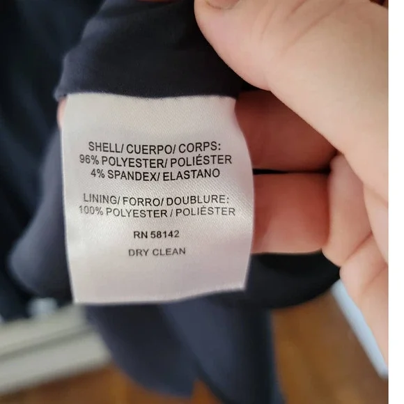 Gal Meets Glam Jane Navy Blue Tie-Waist Fit & Flare Dress Size 14 - Picture 7 of 8